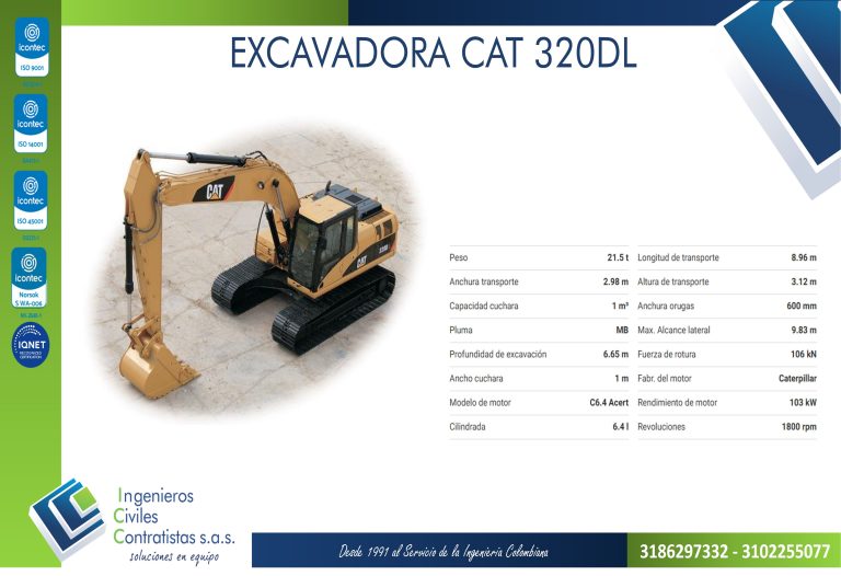 EXCAVADORA CAT 320 DL
