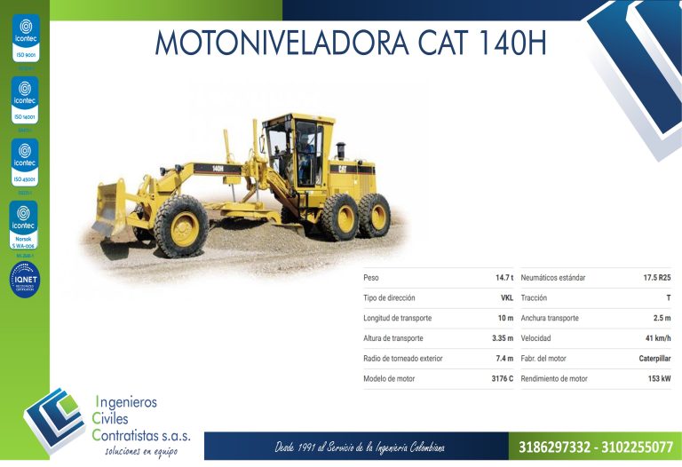 MOTONIVELADORA CAT 140H​
