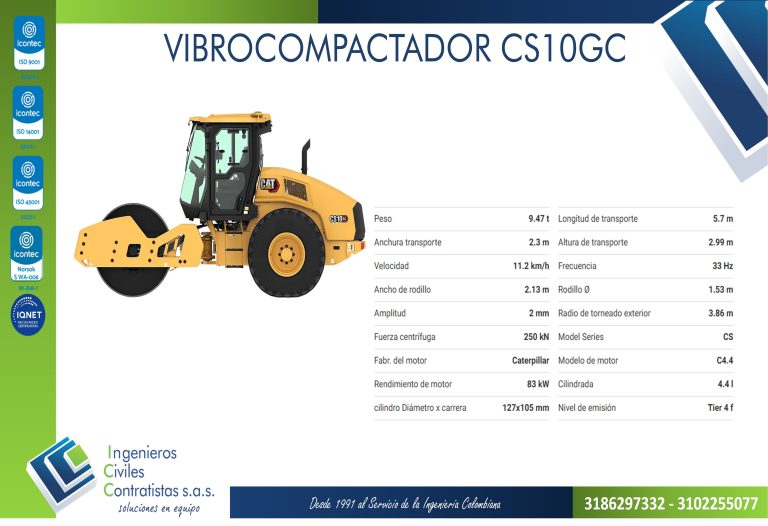 VIBROCOMPACTADOR CS10GC